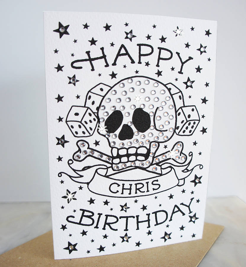 Personalised Birthday Card With Diamante By spdesign